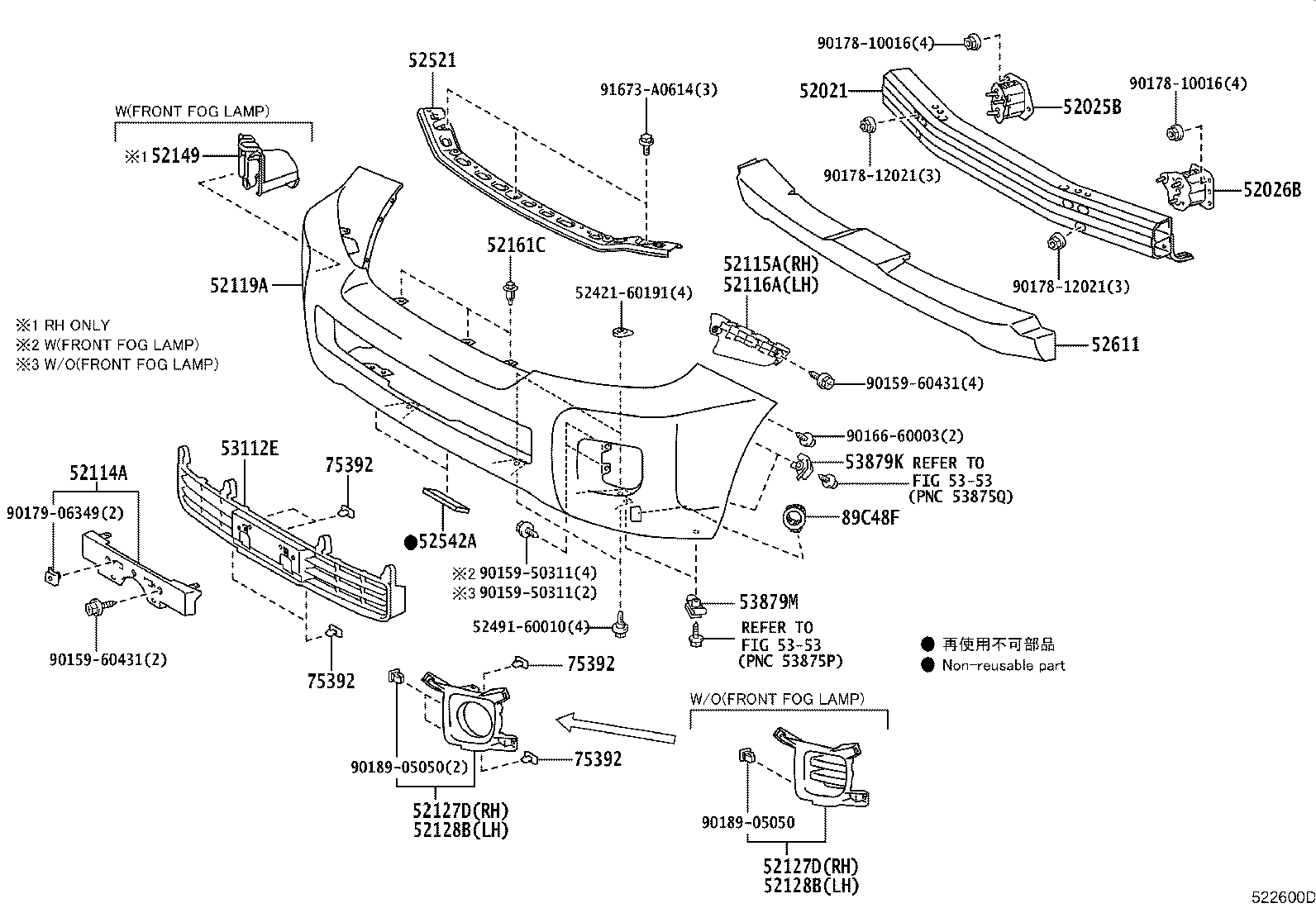 52115-60140 SUPPORT, FRONT BUMPER SIDE, RH product image