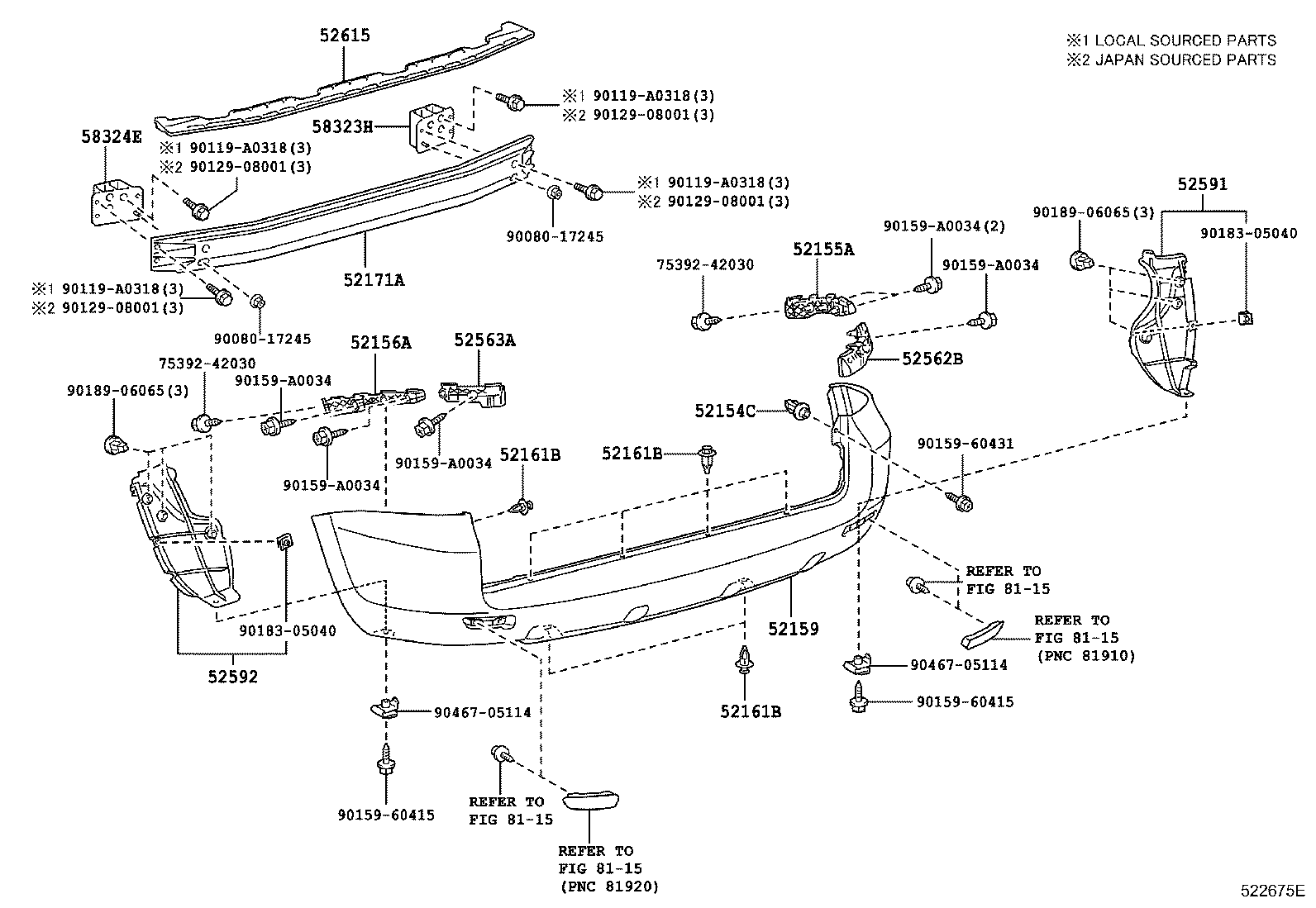 52155-0R010 SUPPORT, REAR BUMPER SIDE, RH product image