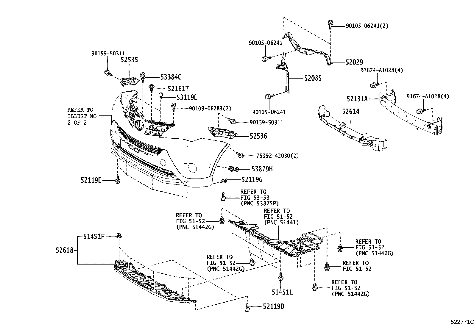 52114-42130 BRACKET, FRONT BUMPER EXTENSION MOUNTING product image