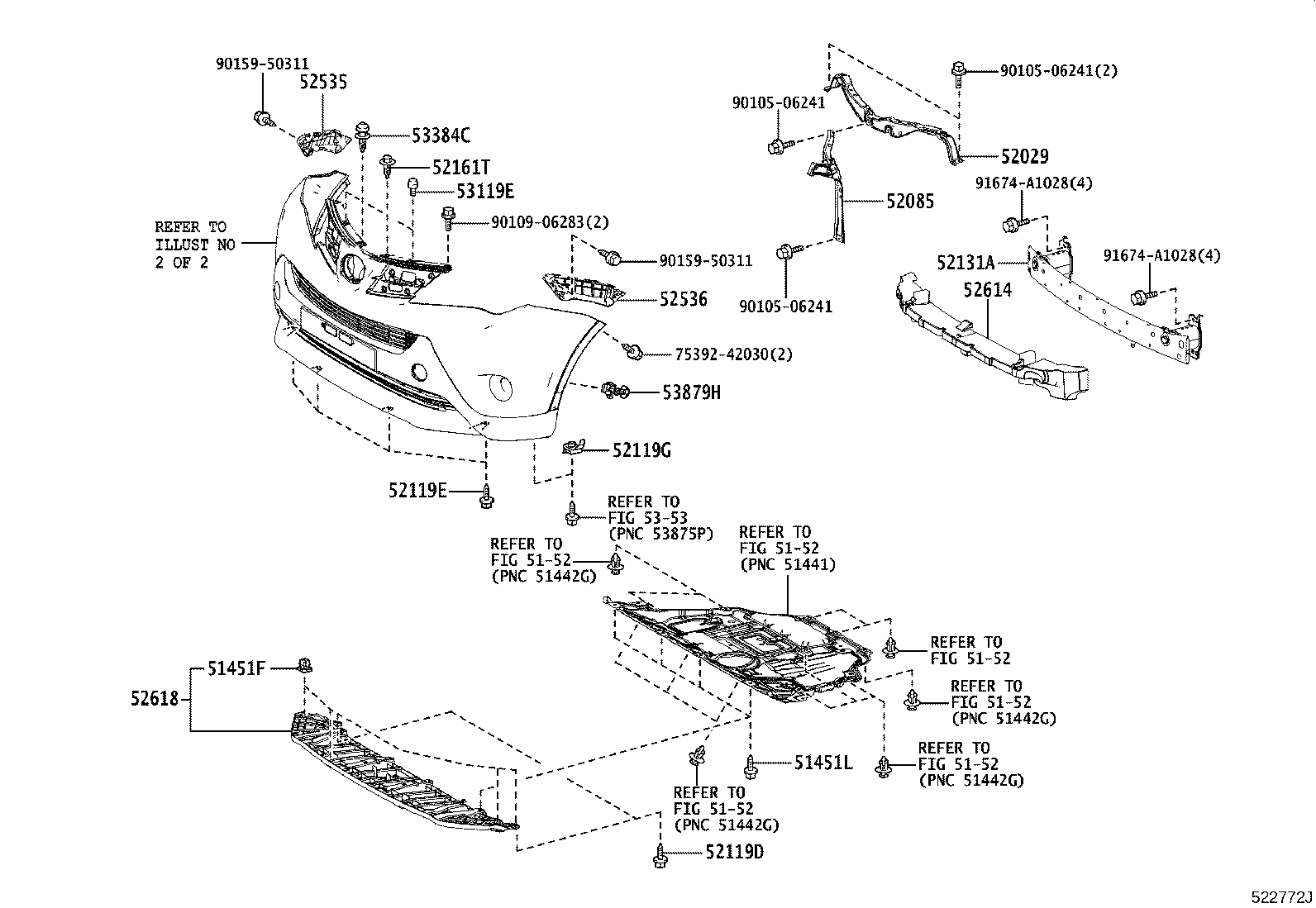 52112-42100 EXTENSION, FRONT BUMPER, RH product image