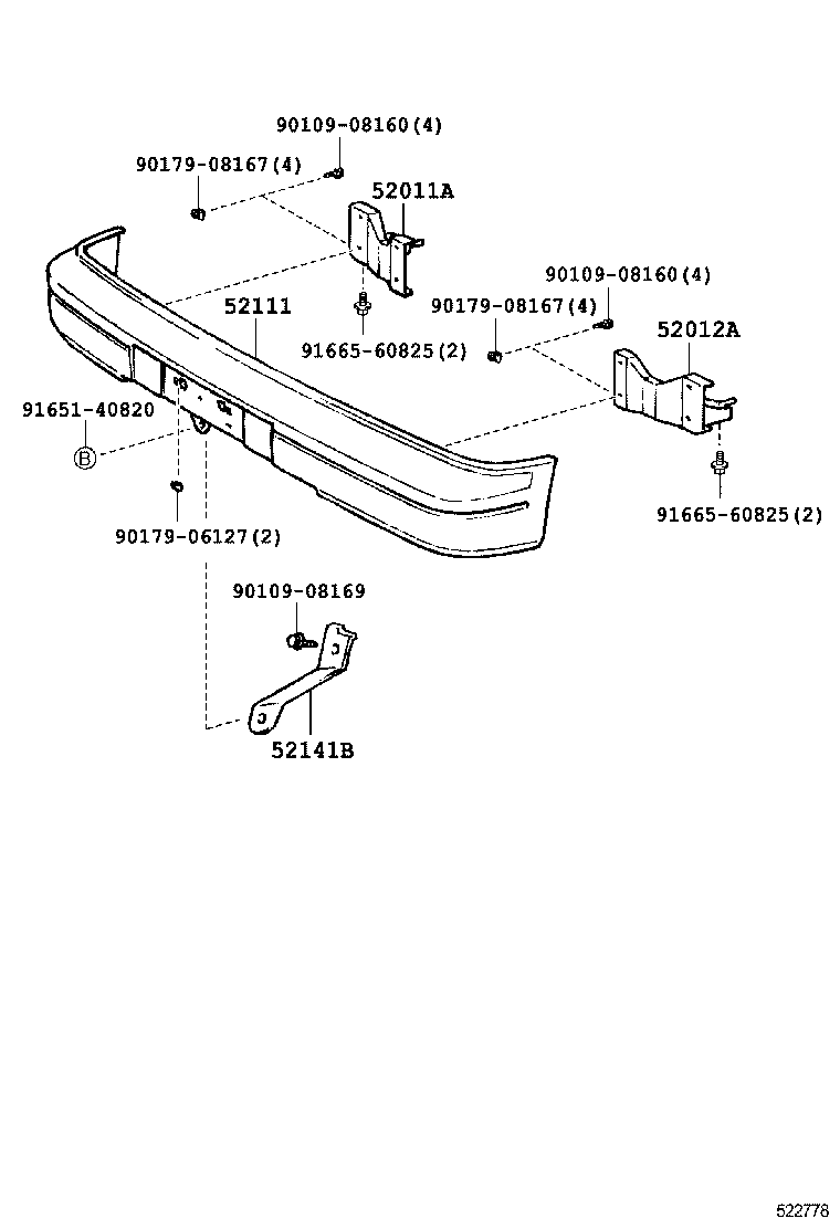 52141-27020 STAY, FRONT BUMPER product image