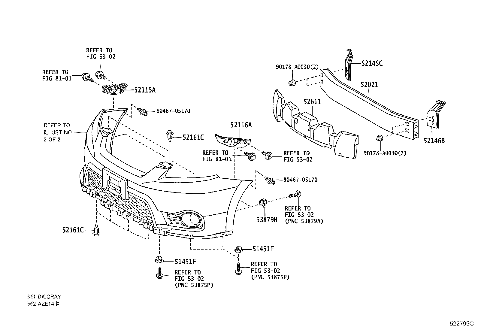 52021-02160 REINFORCEMENT SUB-ASSY, FRONT BUMPER product image