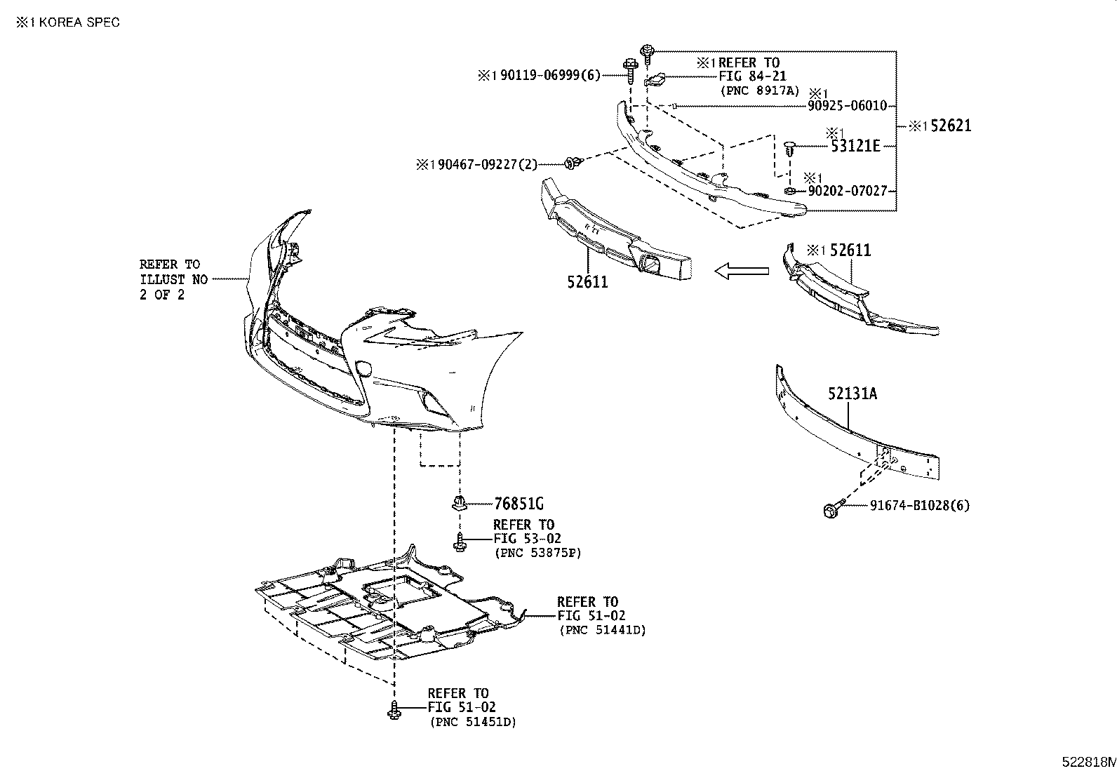 52611-53200 ABSORBER, FRONT BUMPER ENERGY product image