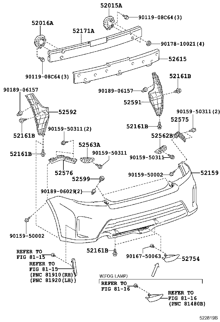 52023-21050 REINFORCEMENT, REAR BUMPER, NO.1 product image