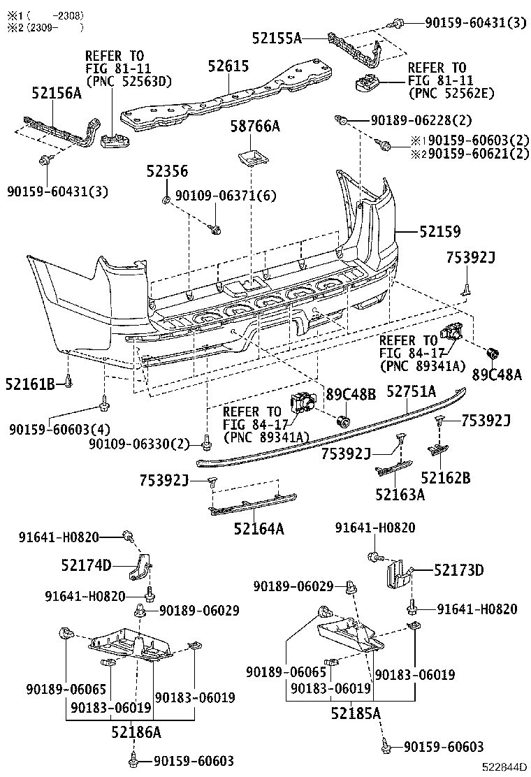 52155-35040 SUPPORT, REAR BUMPER SIDE, RH product image