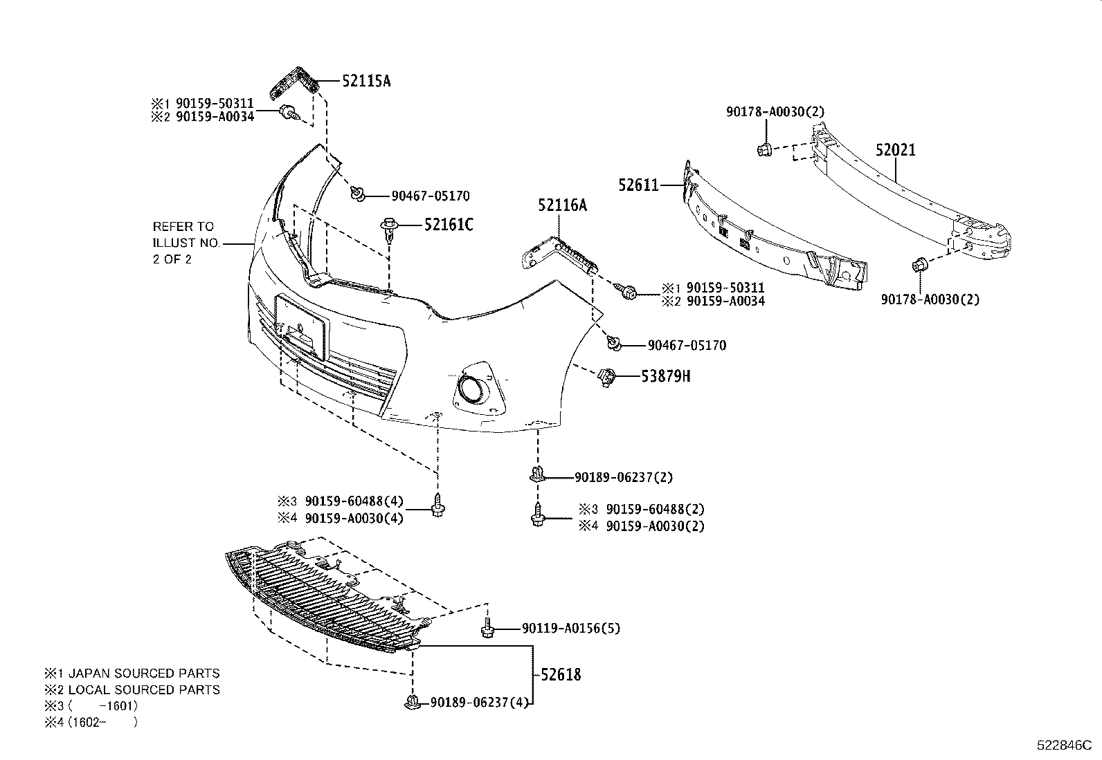 52114-02090 BRACKET, FRONT BUMPER EXTENSION MOUNTING product image