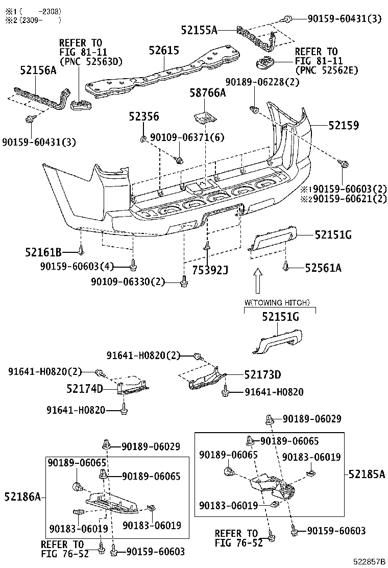 52155-35040 SUPPORT, REAR BUMPER SIDE, RH product image