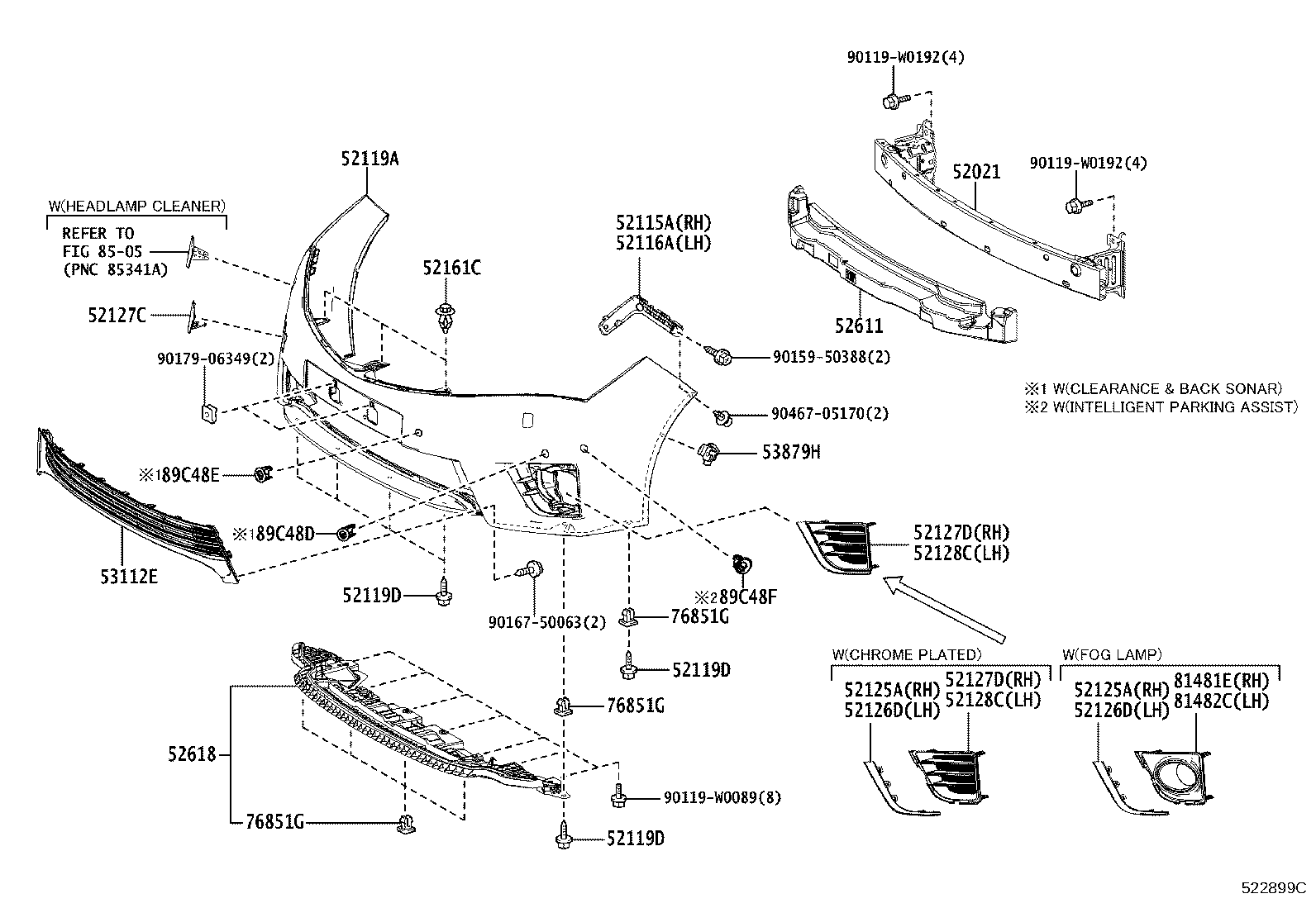 52611-02390 ABSORBER, FRONT BUMPER ENERGY product image