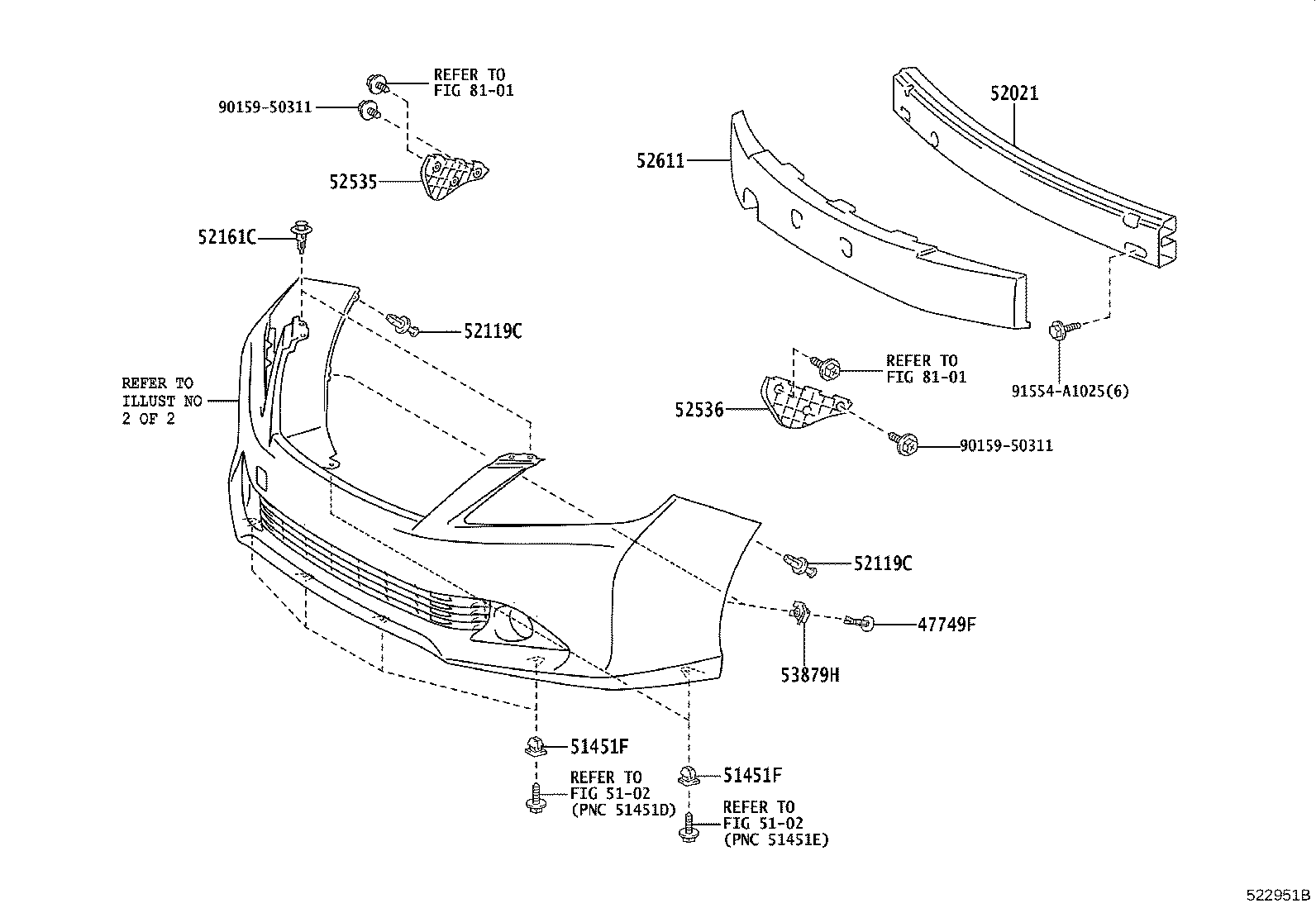 52114-06360 BRACKET, FRONT BUMPER EXTENSION MOUNTING product image