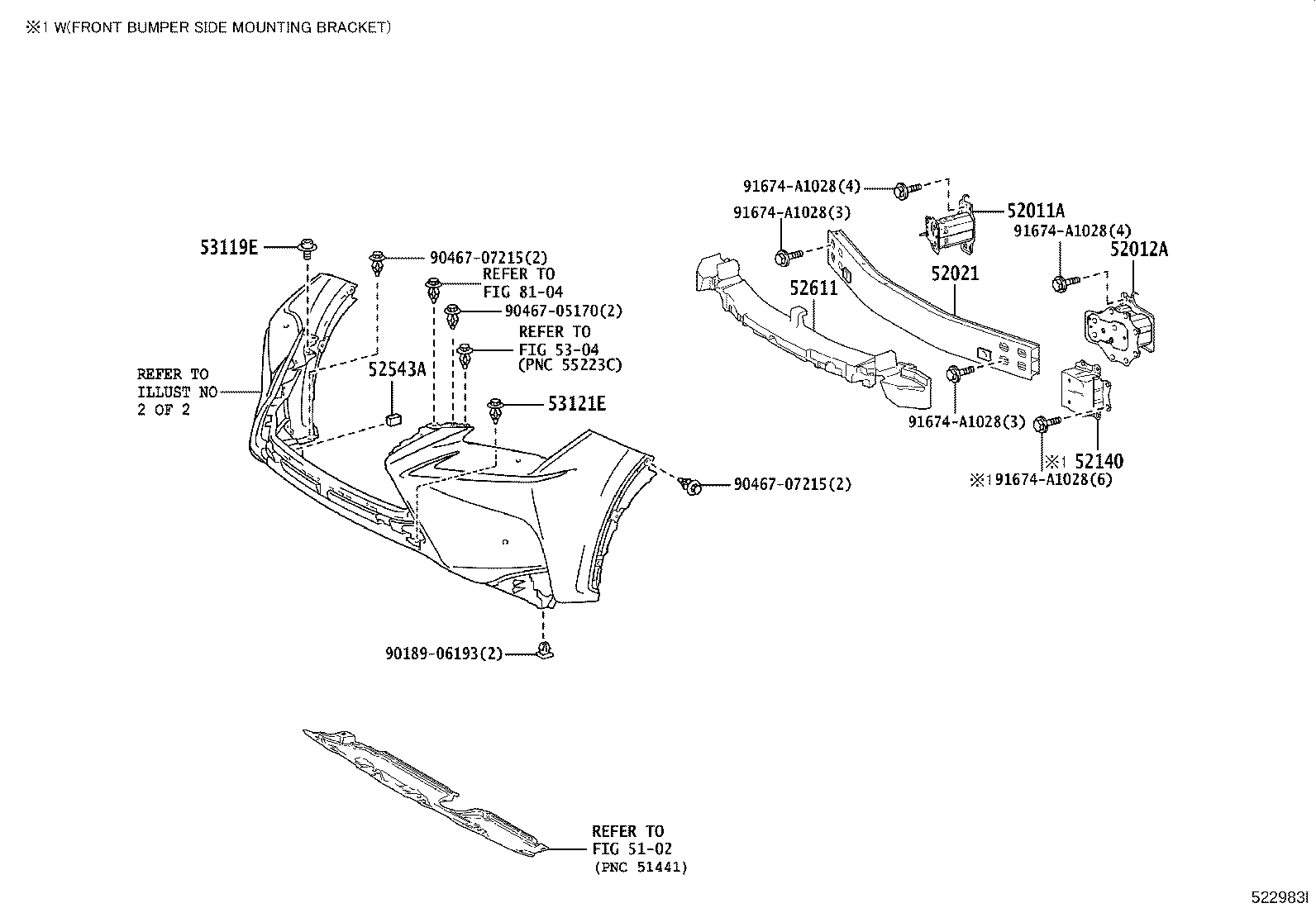 52102-78050 EXTENSION, FRONT BUMPER product image