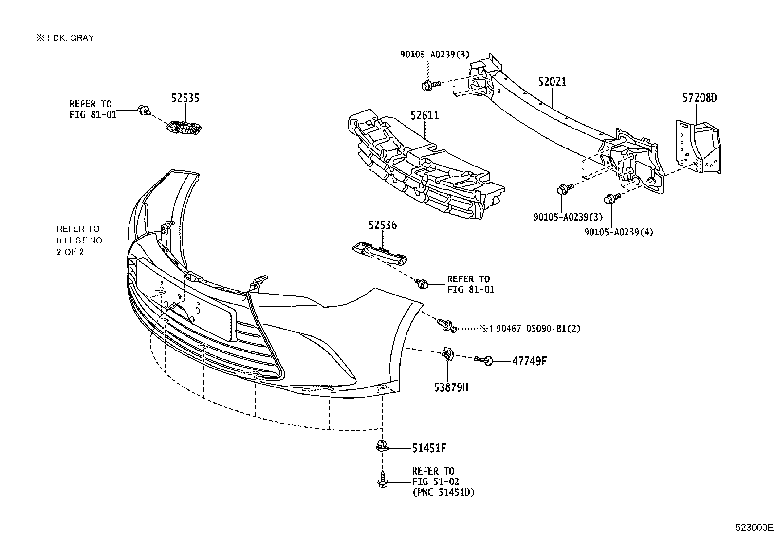 52021-06130 REINFORCEMENT SUB-ASSY, FRONT BUMPER product image