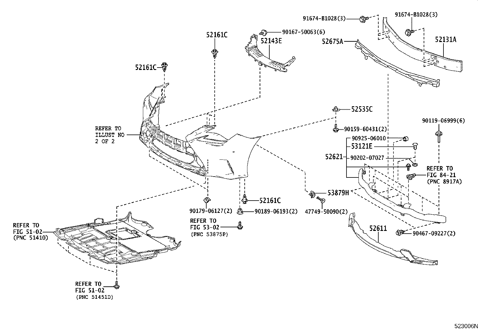 52114-24310 BRACKET, FRONT BUMPER EXTENSION MOUNTING product image