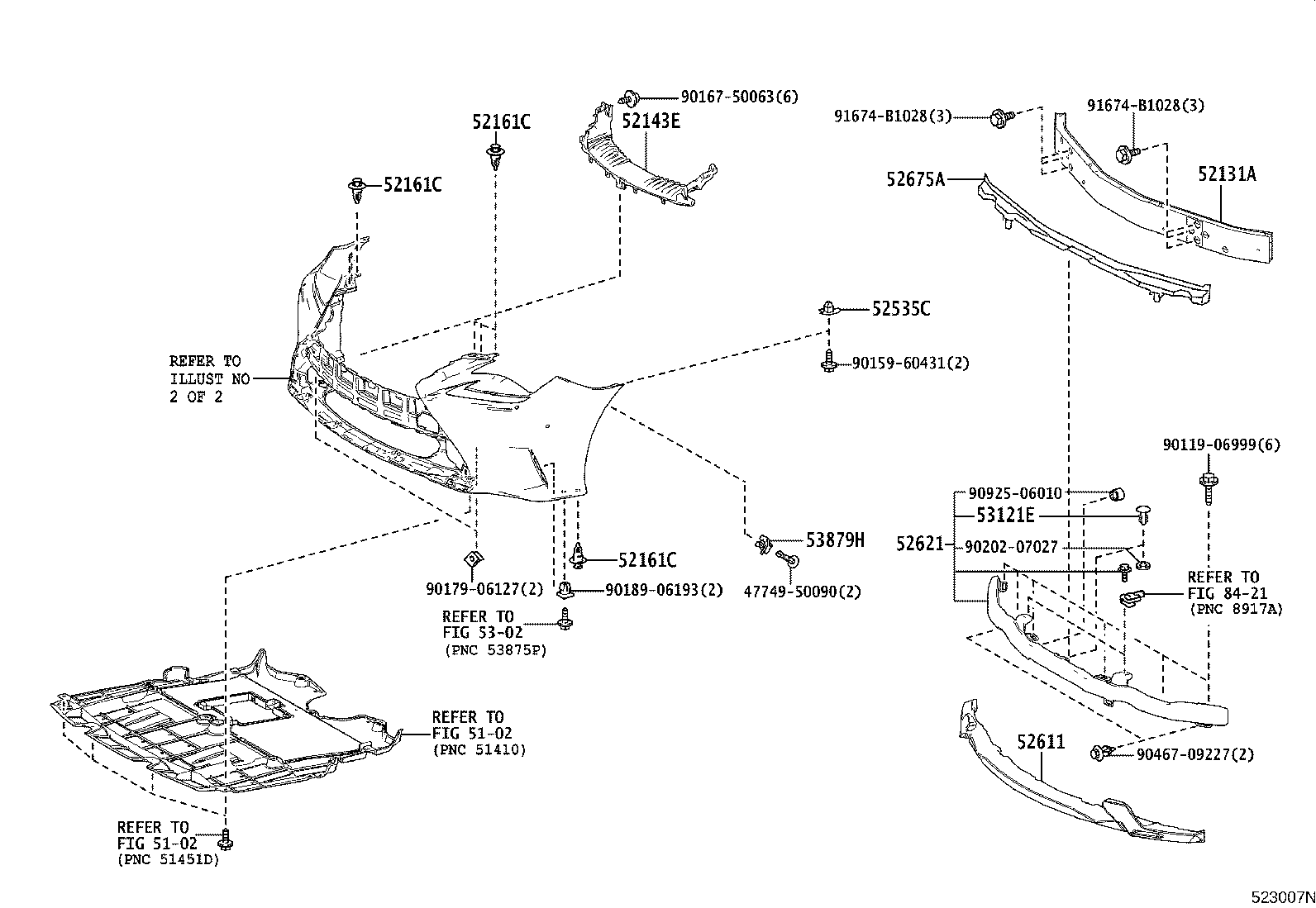 52114-24310 BRACKET, FRONT BUMPER EXTENSION MOUNTING product image