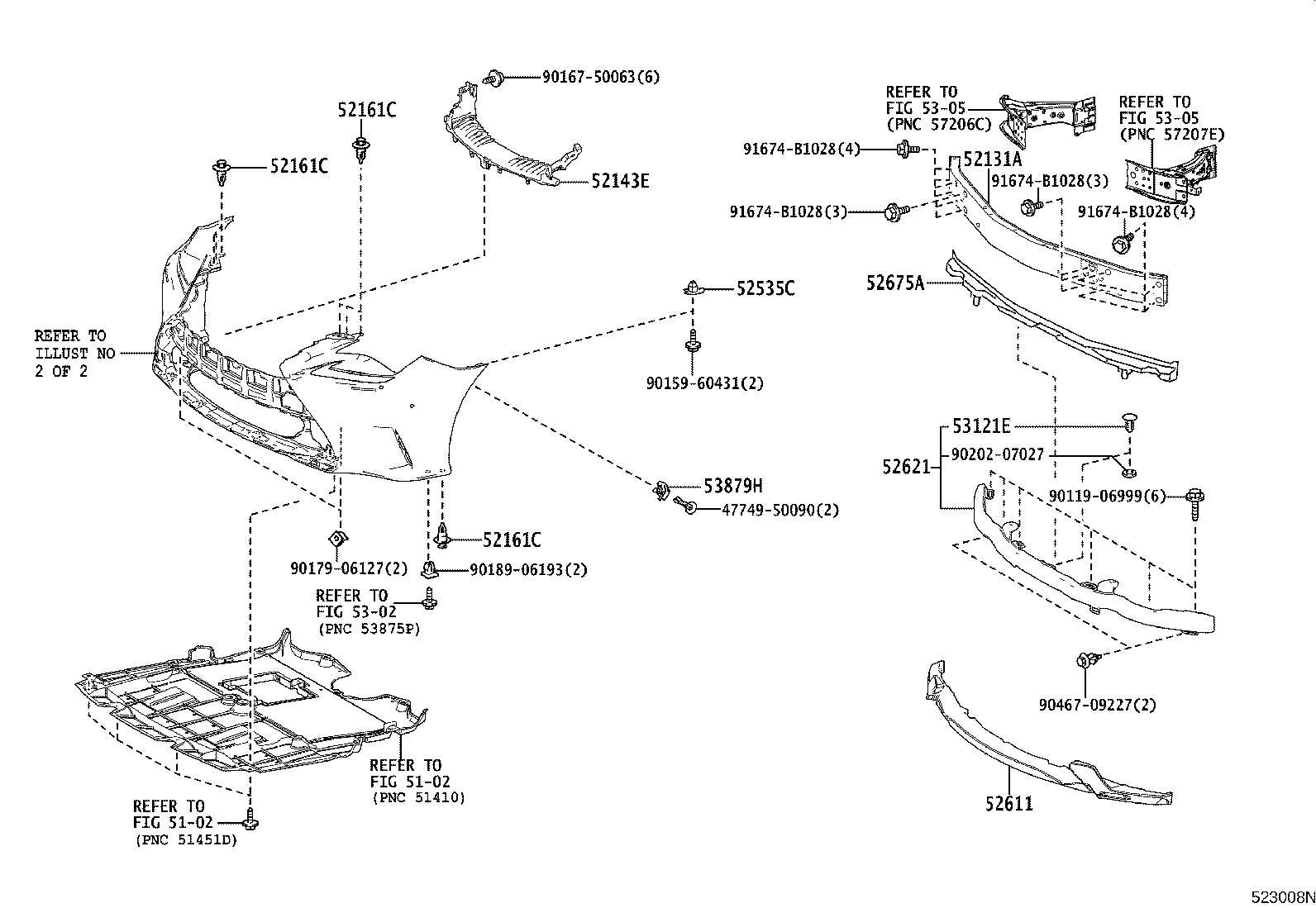 52114-24260 BRACKET, FRONT BUMPER EXTENSION MOUNTING product image