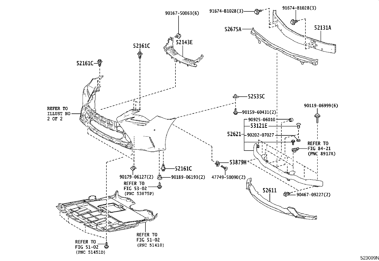 52114-24260 BRACKET, FRONT BUMPER EXTENSION MOUNTING product image