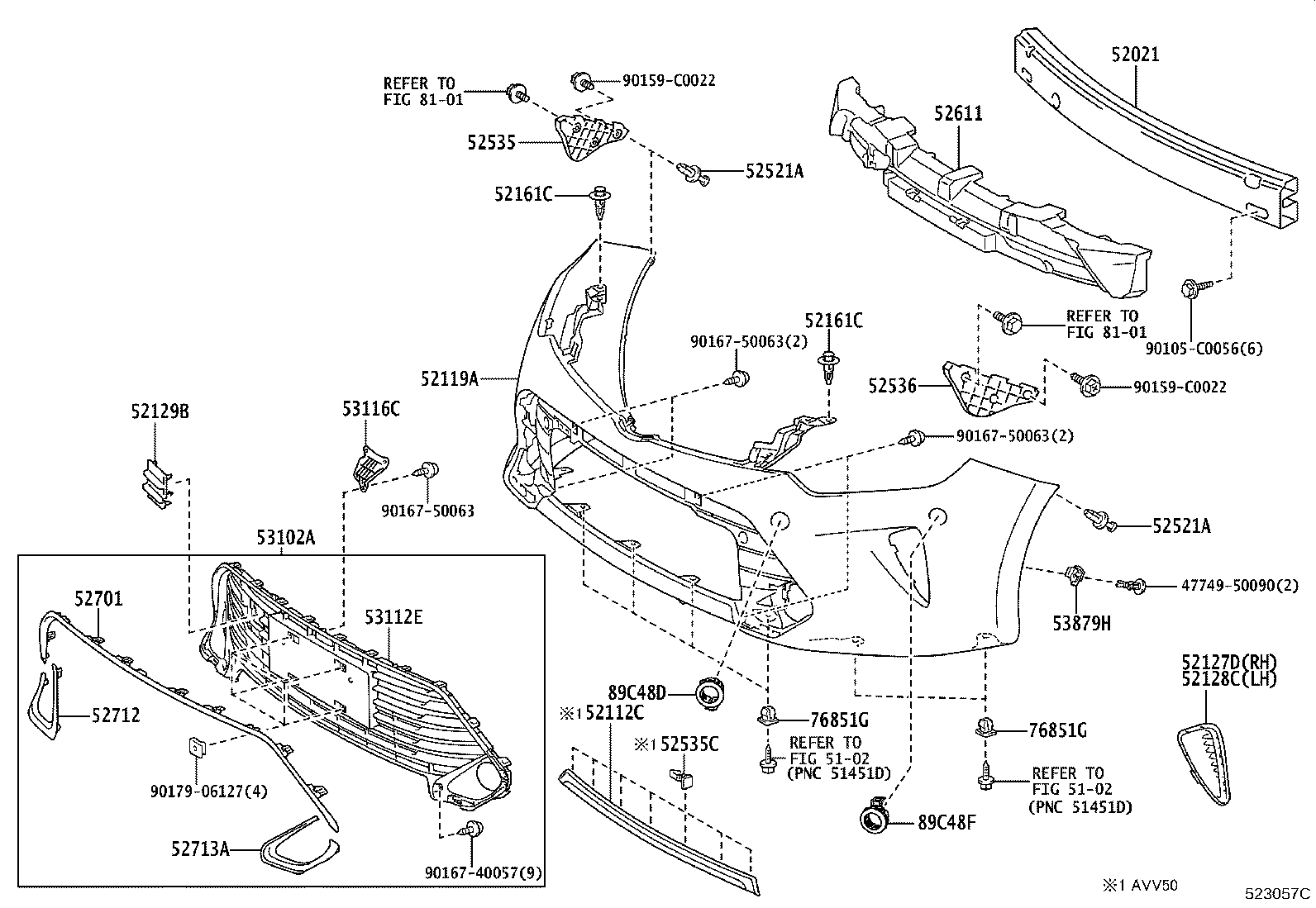 52611-06280 ABSORBER, FRONT BUMPER ENERGY product image
