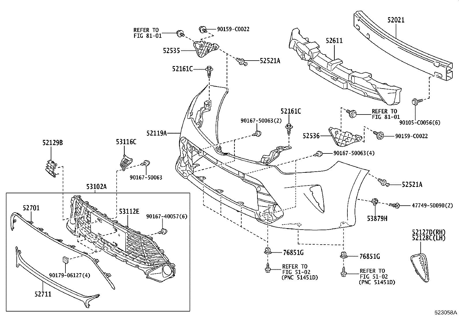 52611-06280 ABSORBER, FRONT BUMPER ENERGY product image