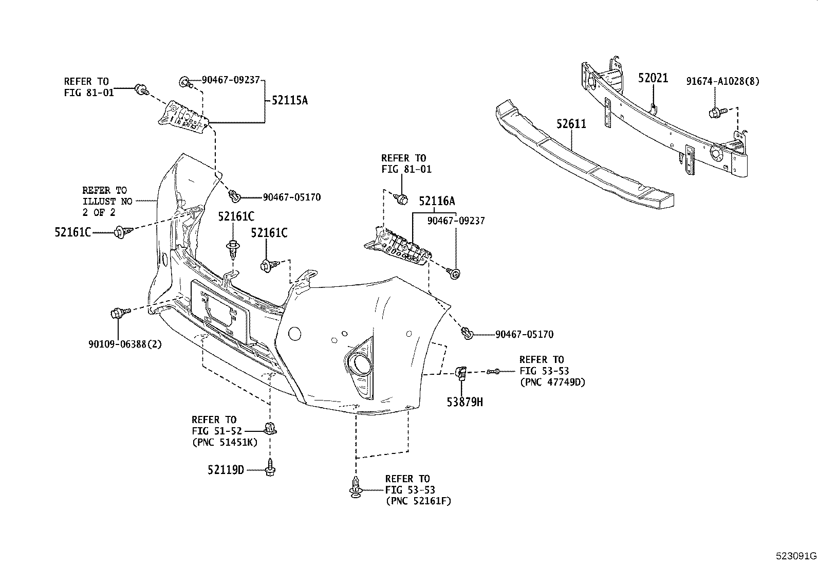52116-58080 SUPPORT, FRONT BUMPER SIDE, LH product image