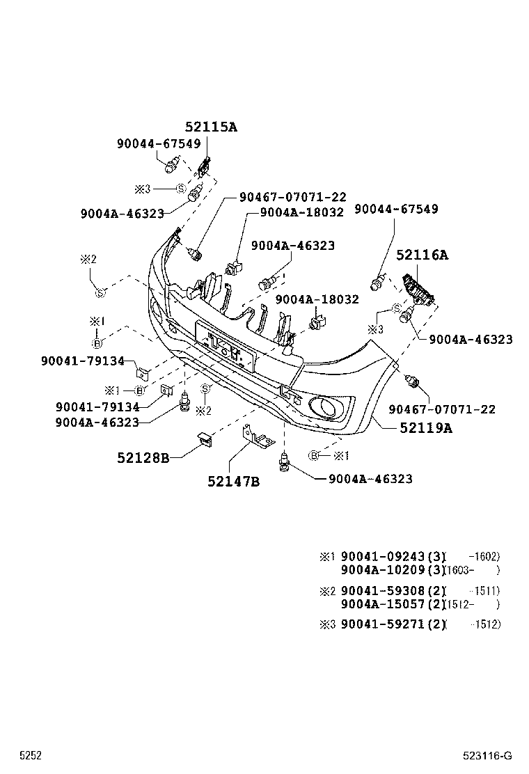 52116-BZ050 SUPPORT, FRONT BUMPER SIDE, LH product image