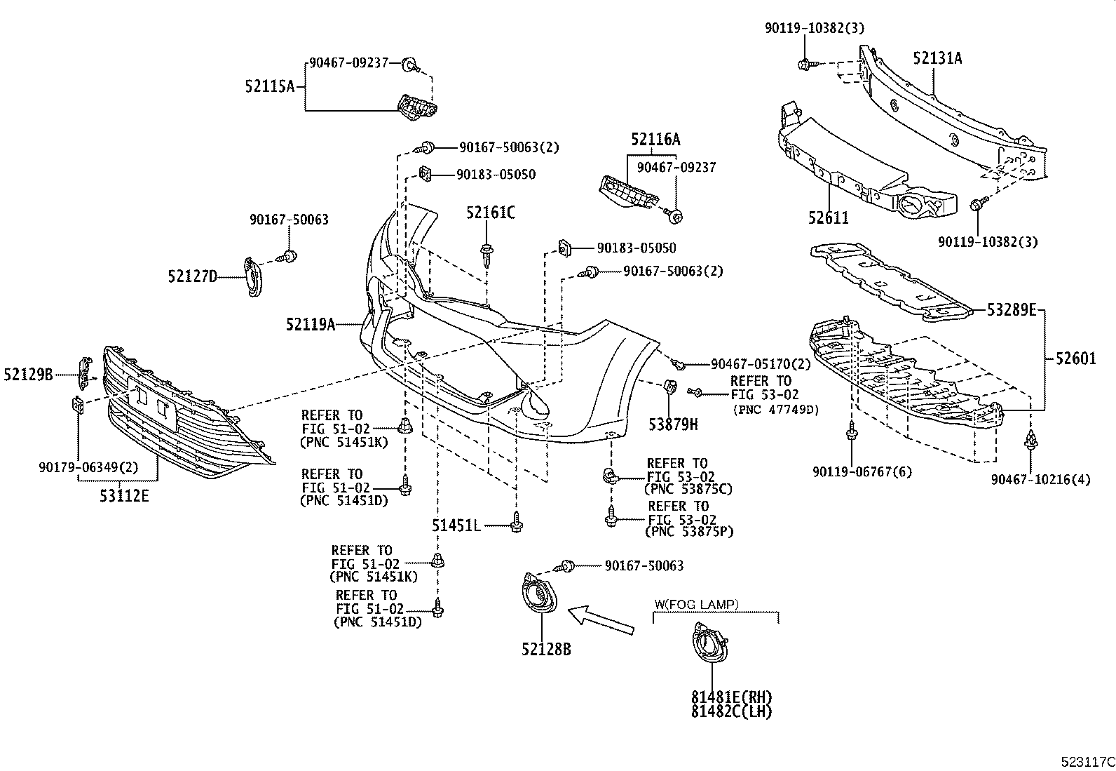 52115-12470 SUPPORT, FRONT BUMPER SIDE, RH product image
