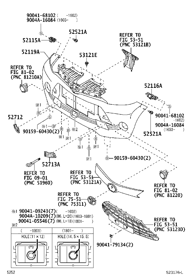 52116-BZ140 SUPPORT, FRONT BUMPER SIDE, LH product image