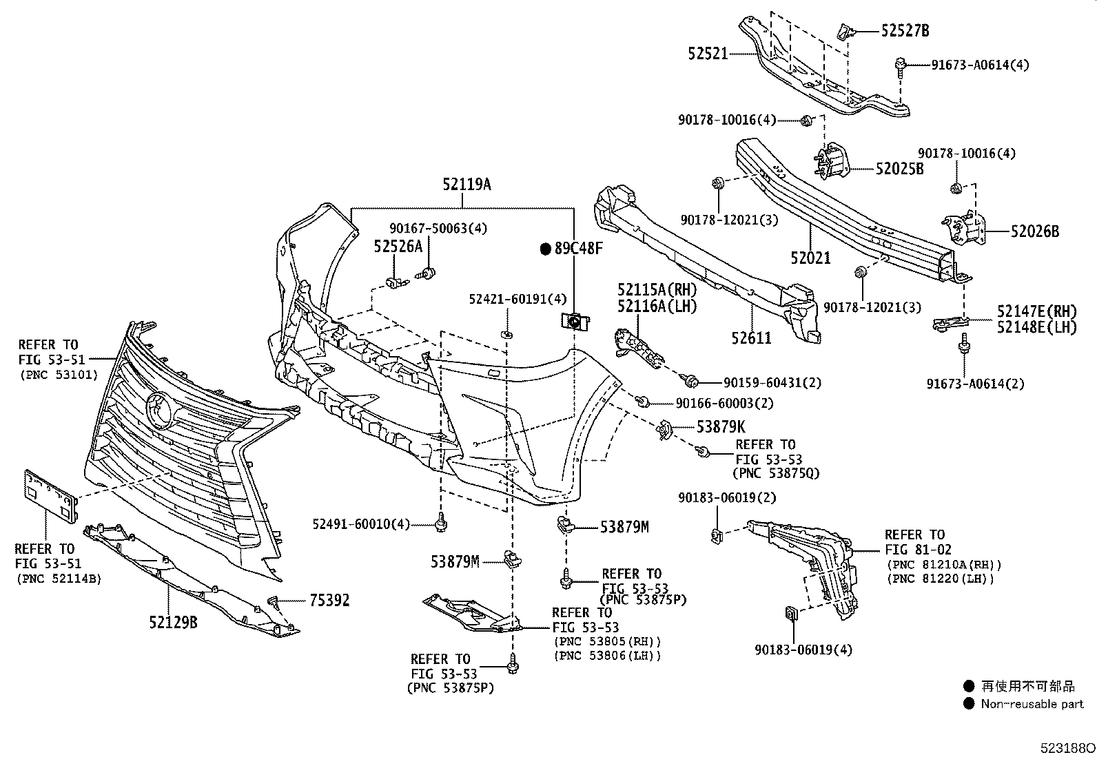 52115-60180 SUPPORT, FRONT BUMPER SIDE, RH product image
