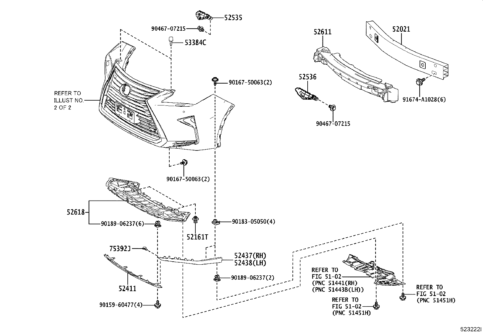 52114-48370 BRACKET, FRONT BUMPER EXTENSION MOUNTING product image