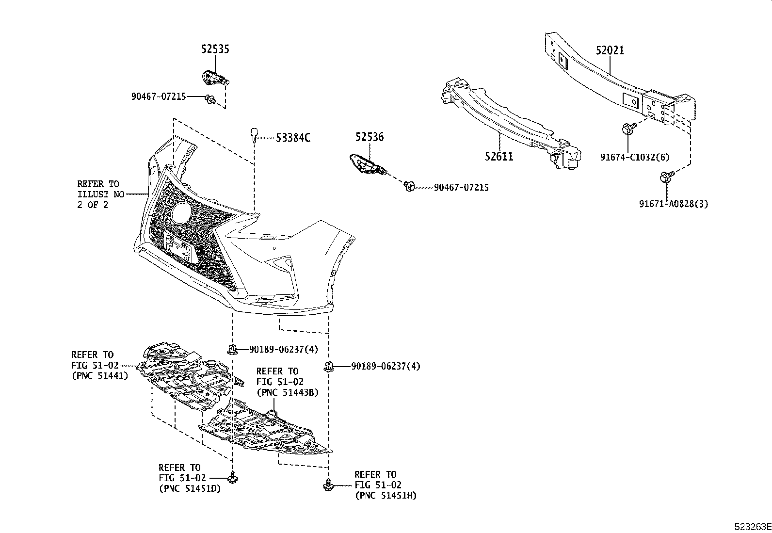 52611-0E151 ABSORBER, FRONT BUMPER ENERGY product image
