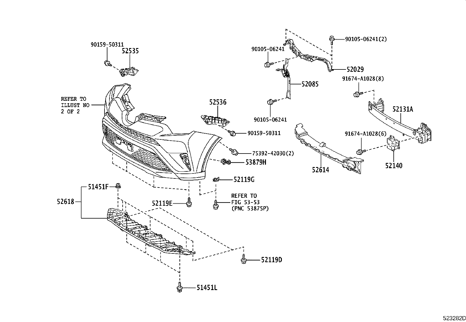 52114-42130 BRACKET, FRONT BUMPER EXTENSION MOUNTING product image