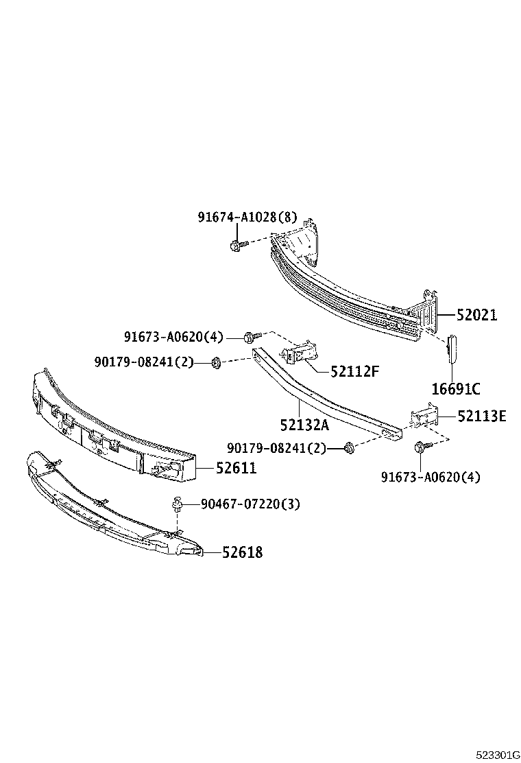 52116-47050 SUPPORT, FRONT BUMPER SIDE, LH product image