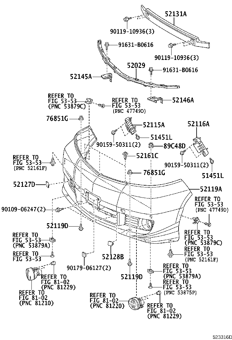 52115-58010 SUPPORT, FRONT BUMPER SIDE, RH product image