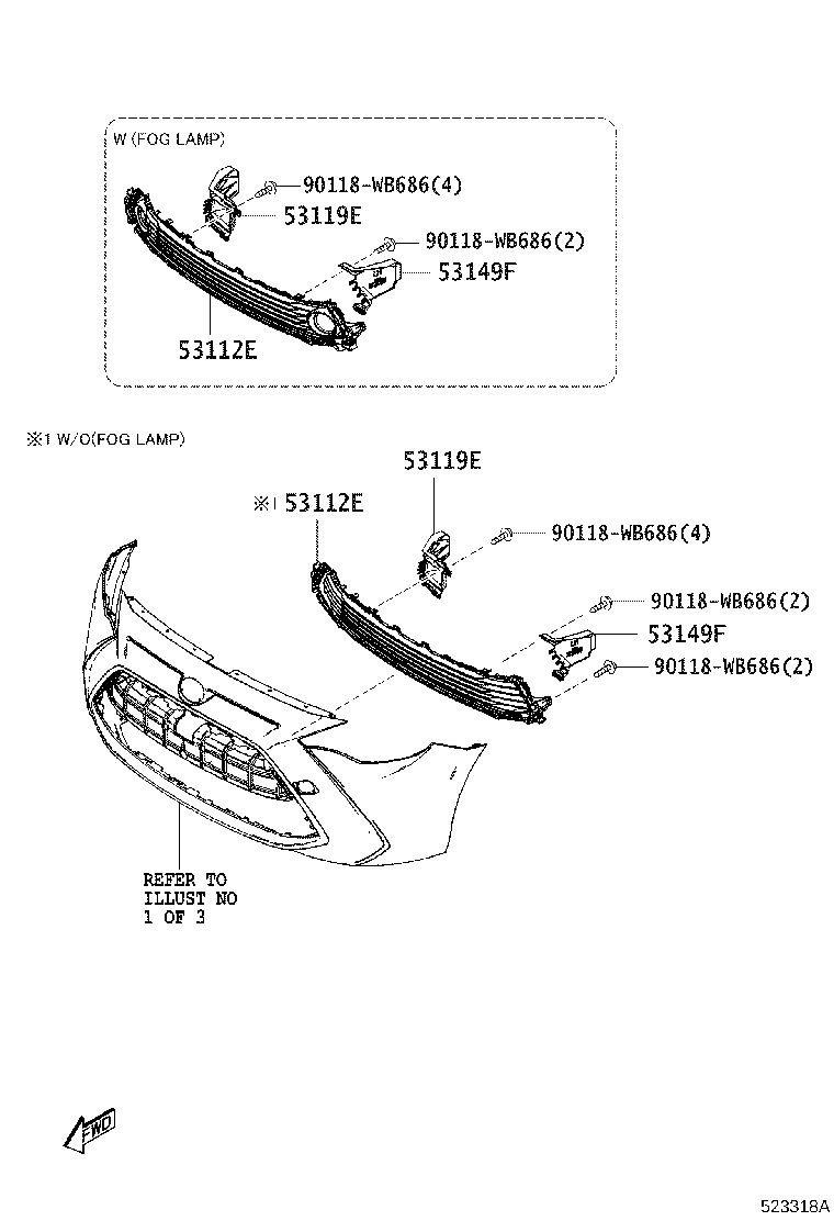 52129-WB001 COVER, FRONT BUMPER, LOWER product image