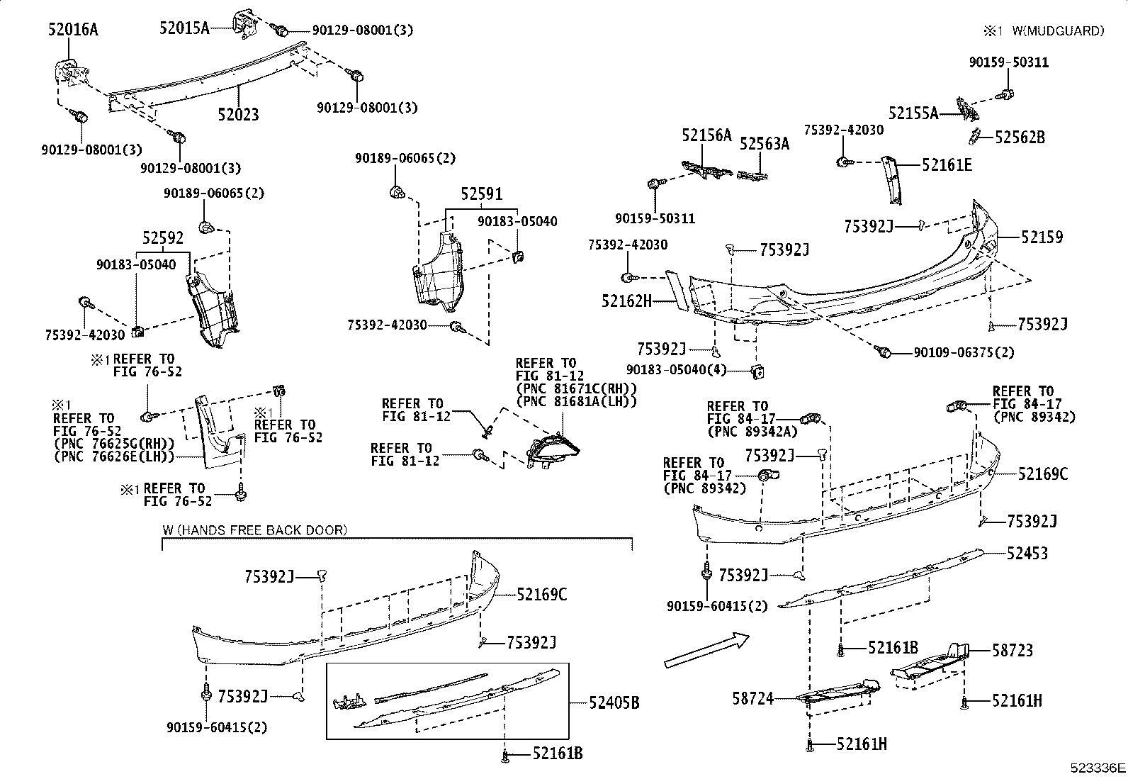 52169-42902 COVER, REAR BUMPER, LOWER product image