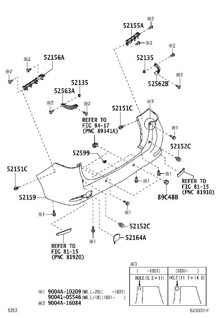 52155-BZ120 SUPPORT, REAR BUMPER SIDE, RH product image