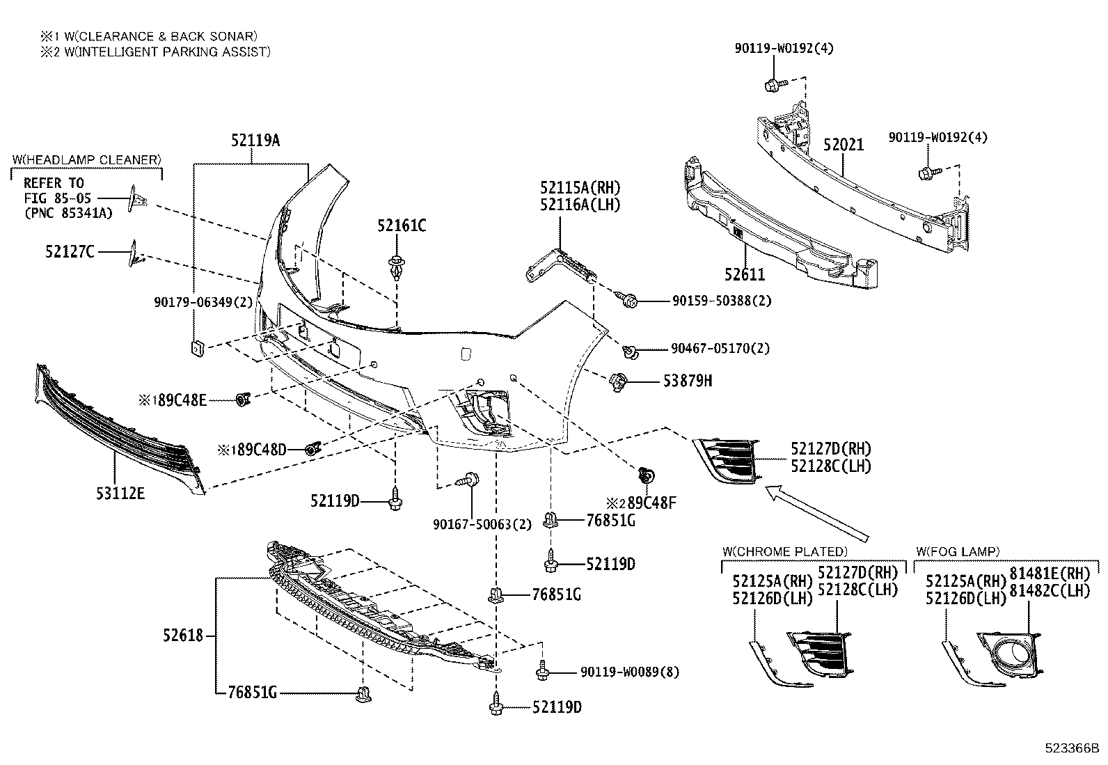 52611-02390 ABSORBER, FRONT BUMPER ENERGY product image