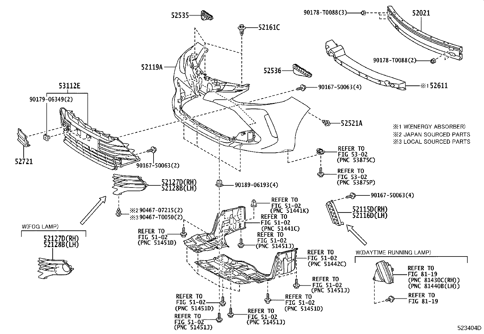 52127-0DA10 COVER, FRONT BUMPER HOLE, RH product image