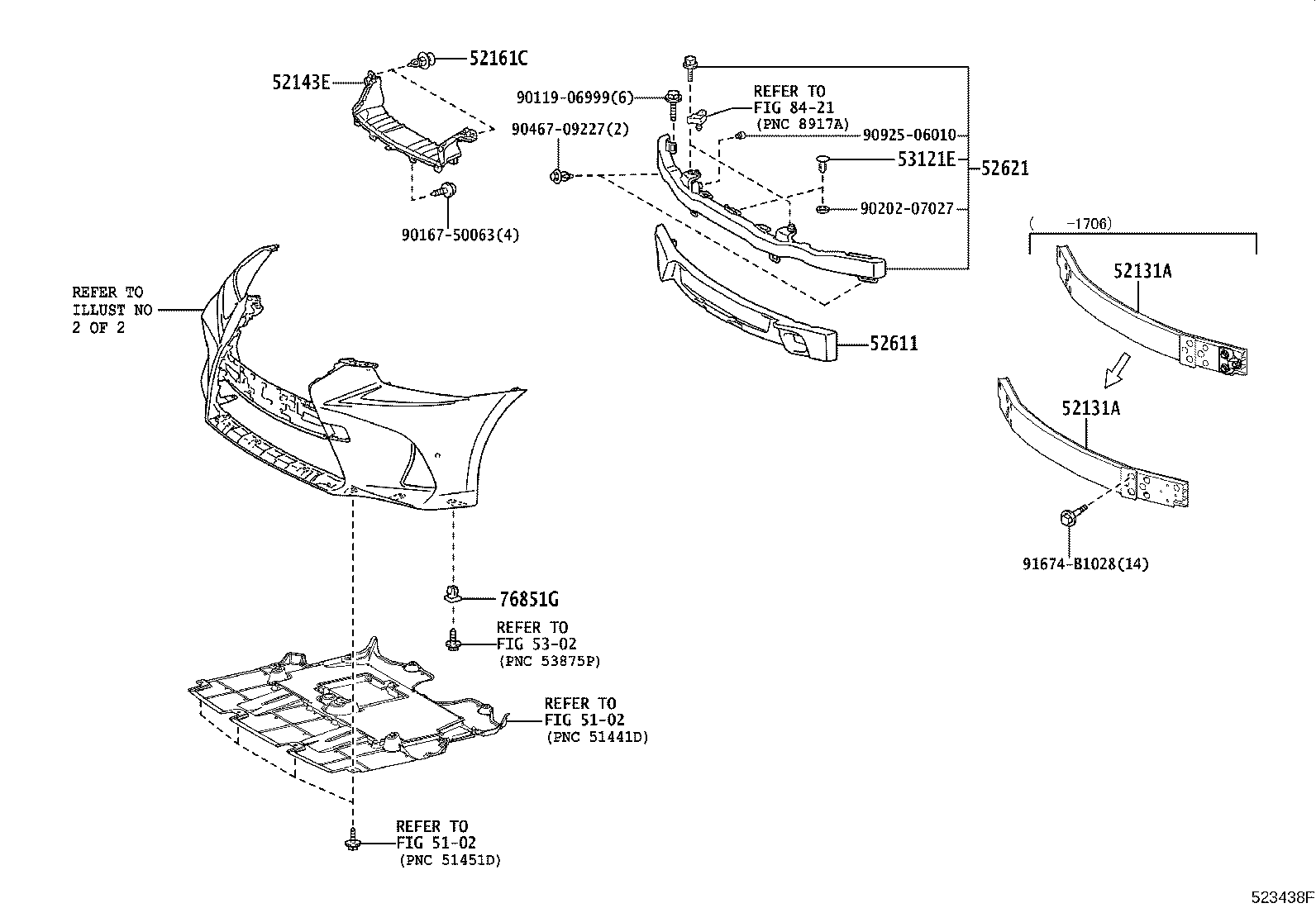 52611-53200 ABSORBER, FRONT BUMPER ENERGY product image