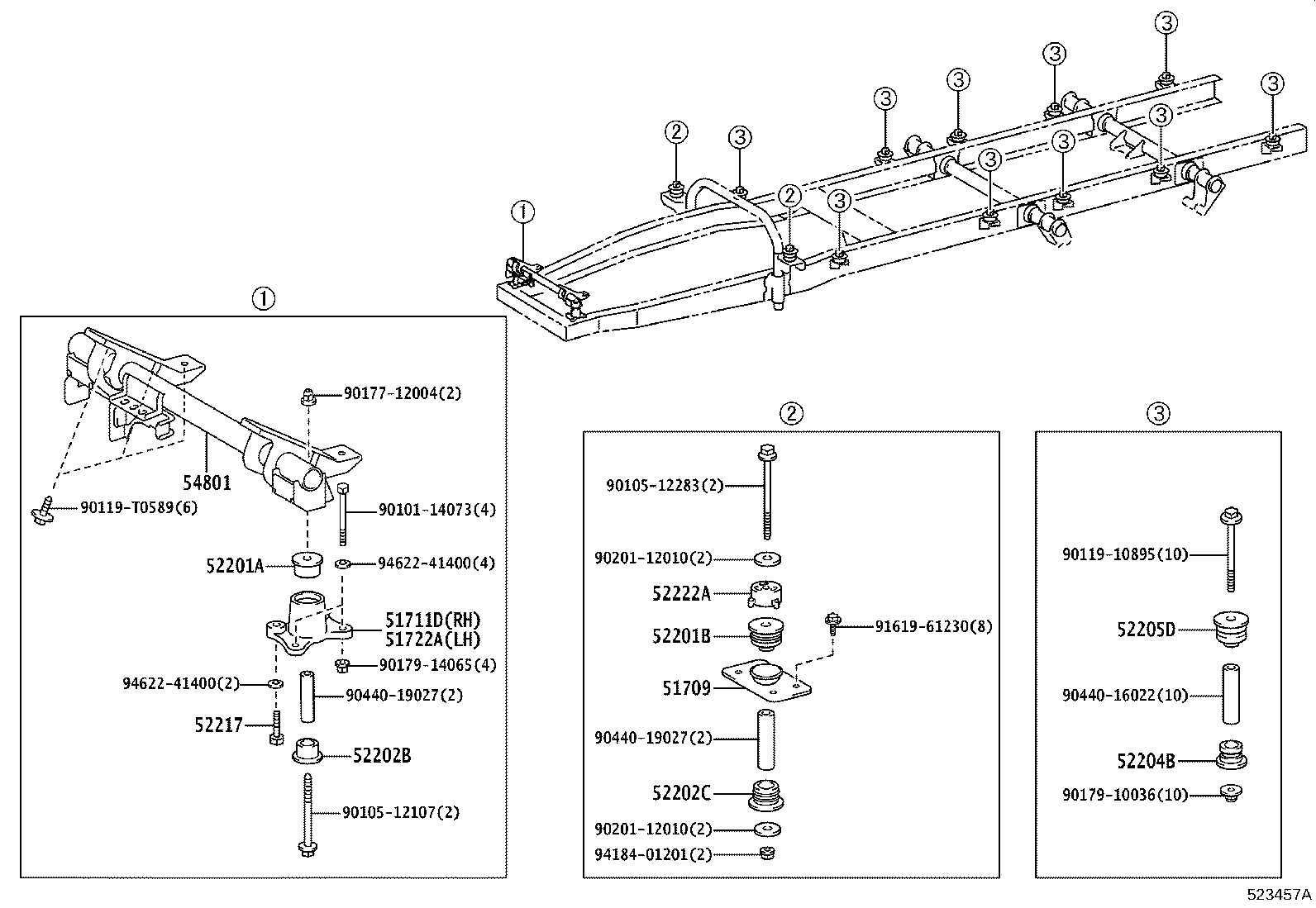 52203-37040 CUSHIION SUB-ASSY, CAB MOUNTING, NO.3 UPPER product image
