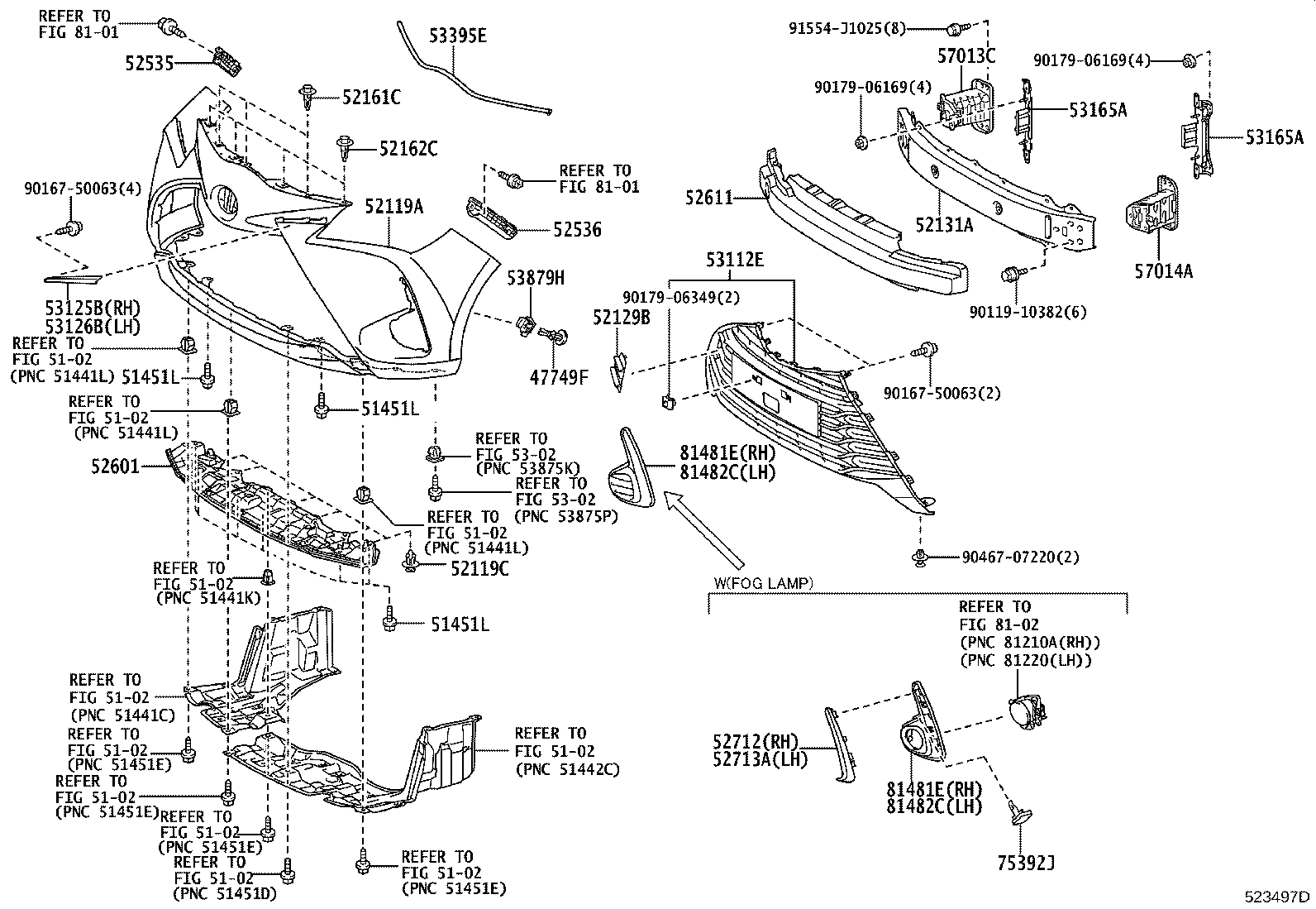81481-52670 COVER, FOG LAMP, RH product image