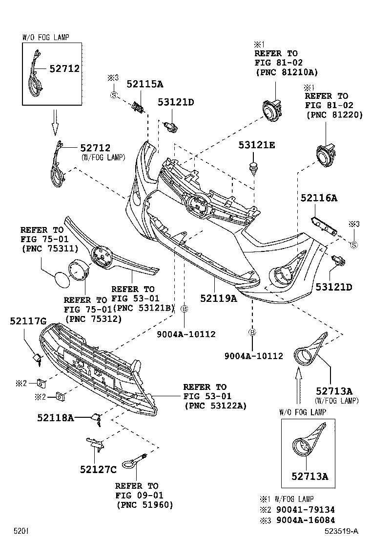 52115-BZ060 SUPPORT, FRONT BUMPER SIDE, RH product image