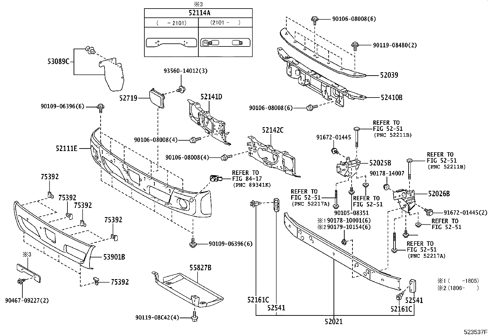 52025-37030 EXTENSION SUB-ASSY, FRONT BUMPER, NO.2 RH product image