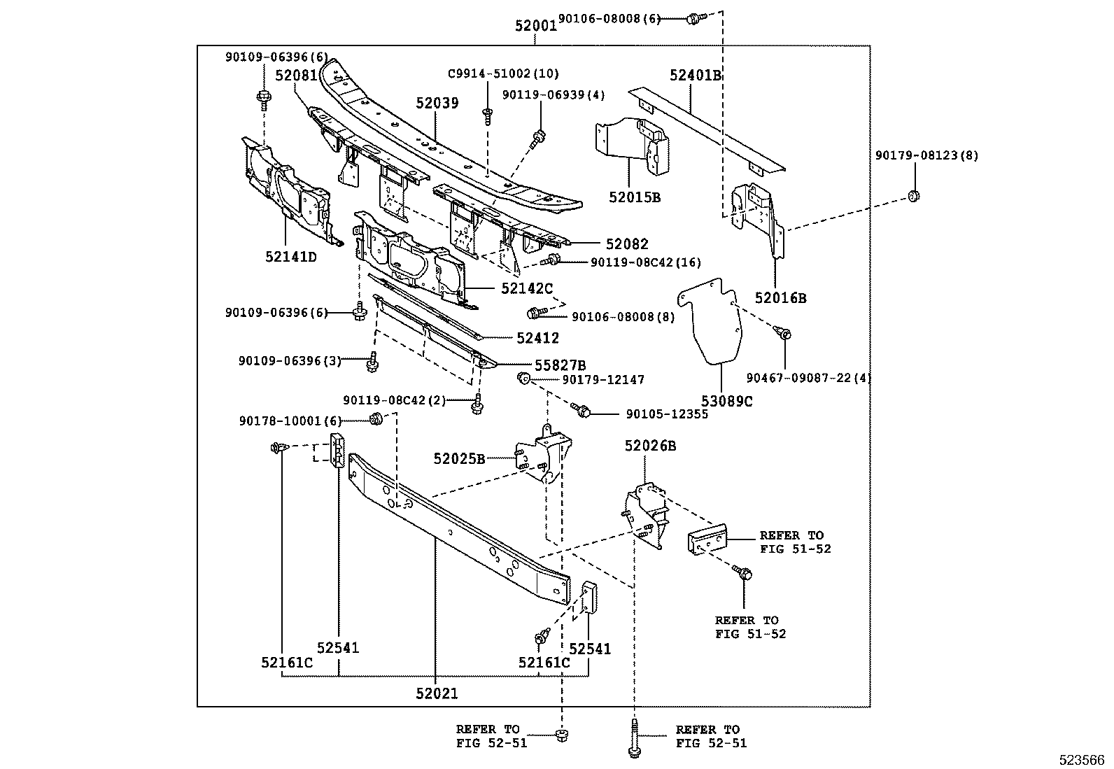 52025-37030 EXTENSION SUB-ASSY, FRONT BUMPER, NO.2 RH product image