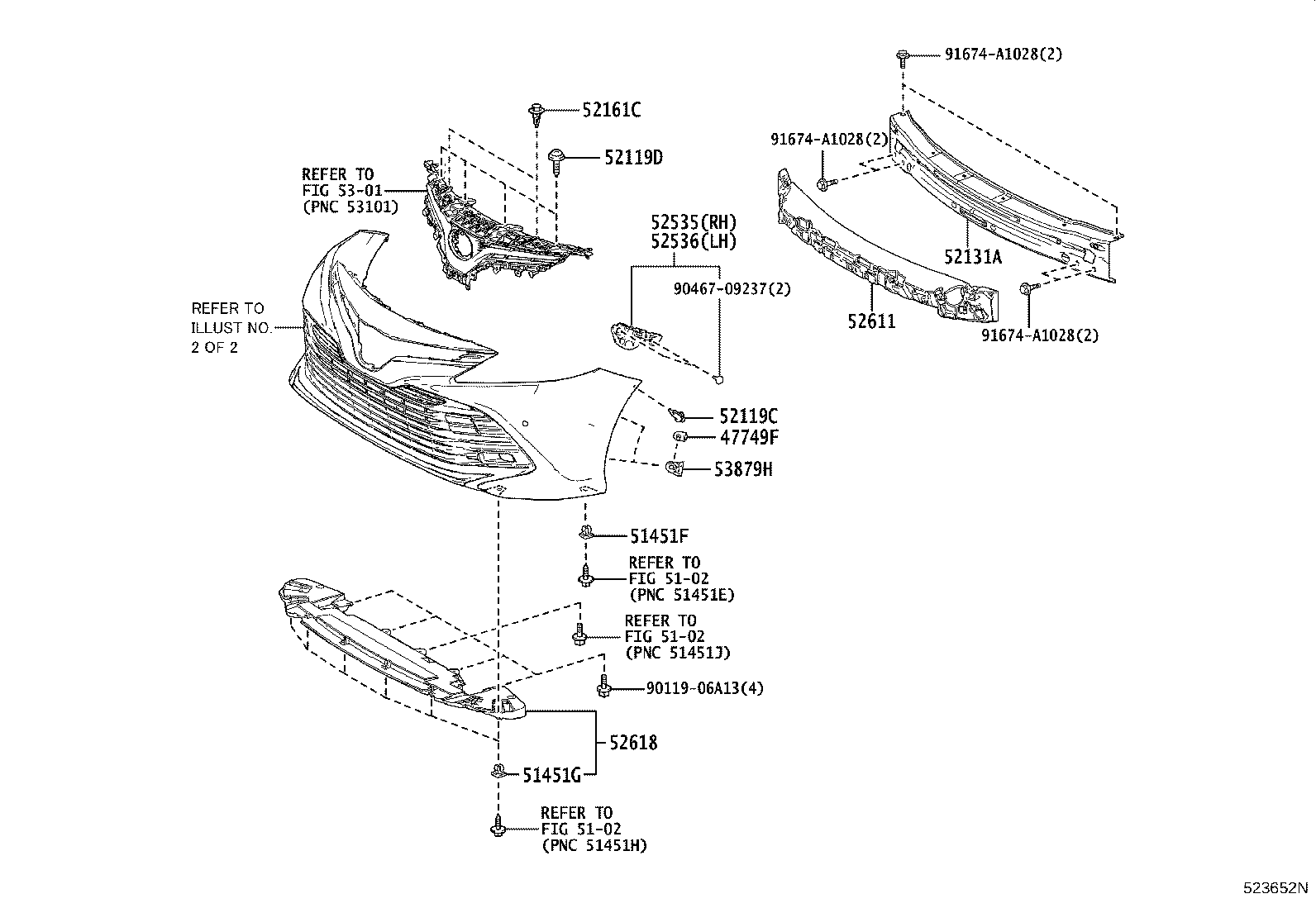 52114-33460 BRACKET, FRONT BUMPER EXTENSION MOUNTING product image