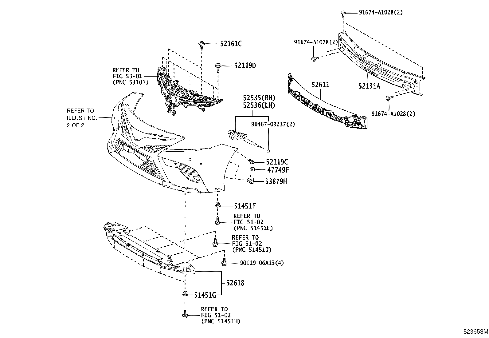 52114-33460 BRACKET, FRONT BUMPER EXTENSION MOUNTING product image
