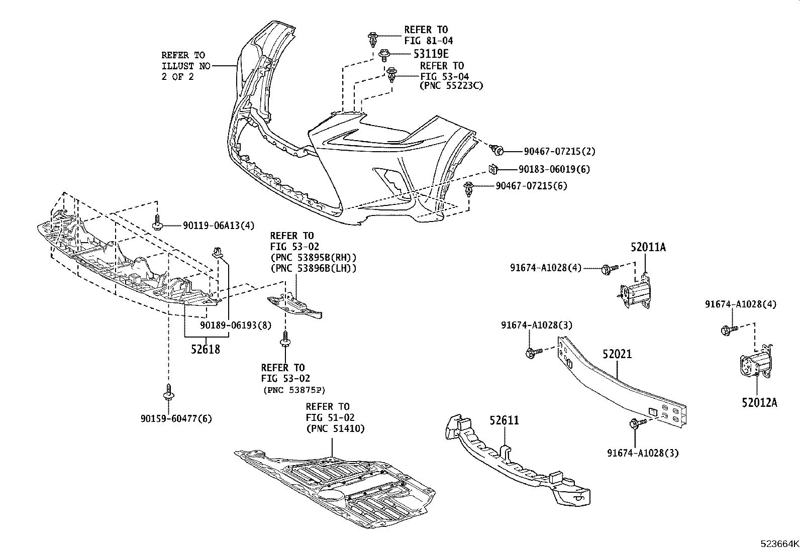 52114-78030 BRACKET, FRONT BUMPER EXTENSION MOUNTING product image