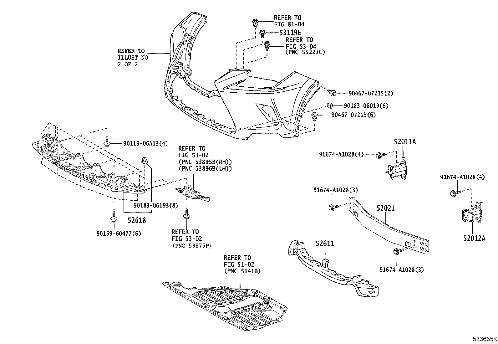 52114-78030 BRACKET, FRONT BUMPER EXTENSION MOUNTING product image