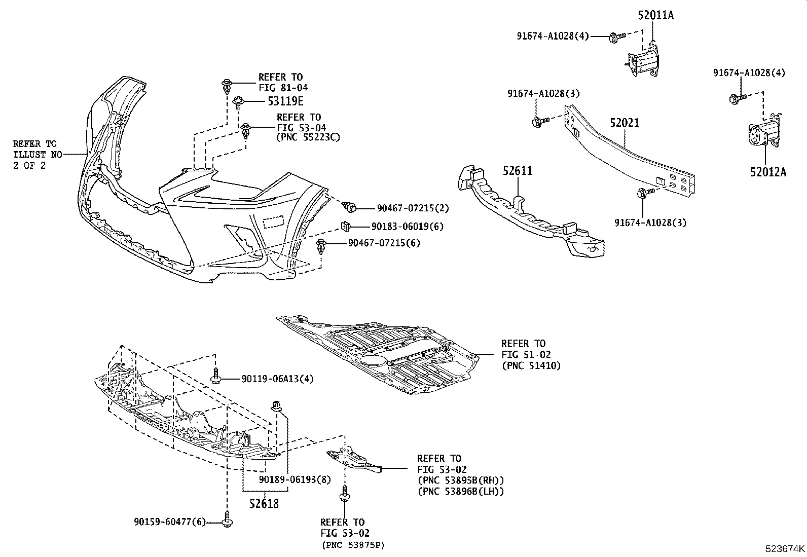 52102-78030 EXTENSION, FRONT BUMPER product image