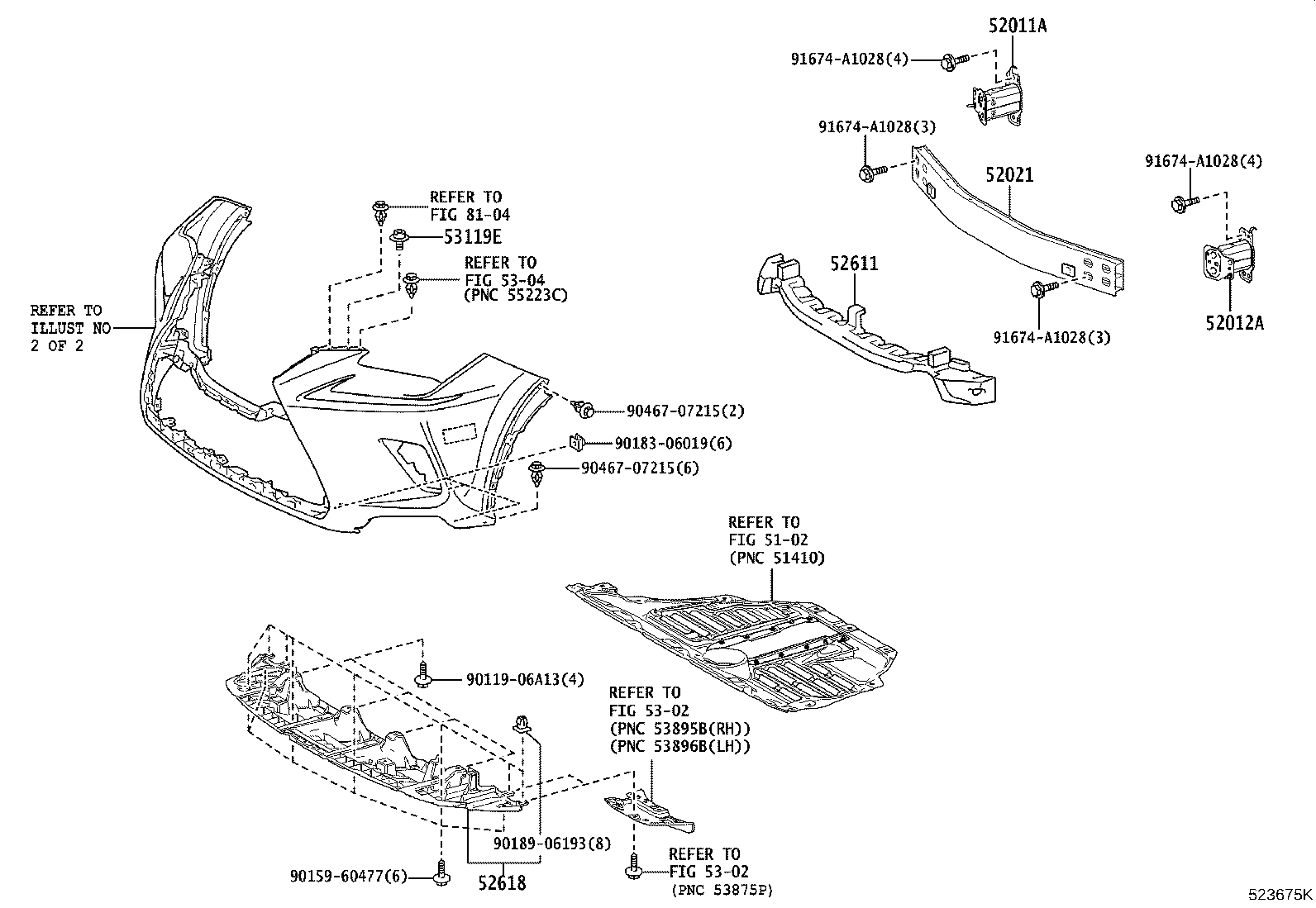 52102-78030 EXTENSION, FRONT BUMPER product image