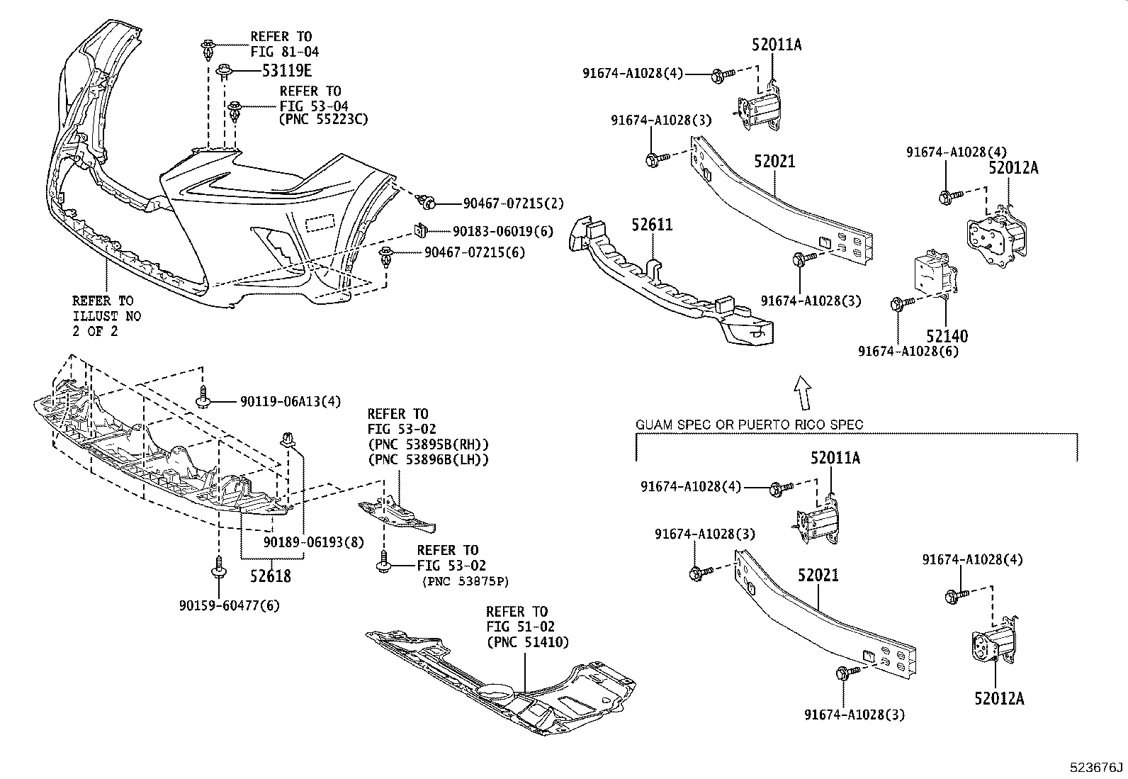 52102-78050 EXTENSION, FRONT BUMPER product image