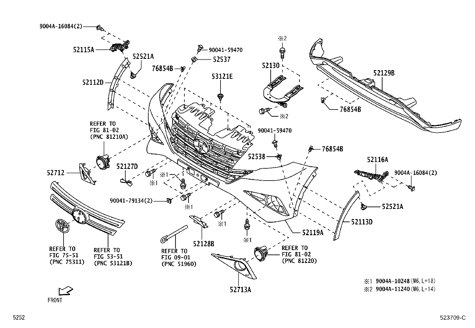 52112-BZ120 EXTENSION, FRONT BUMPER, RH product image